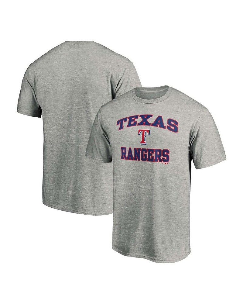 Men's Heathered Gray Texas Rangers Heart Soul T-shirt $17.91 T-Shirts