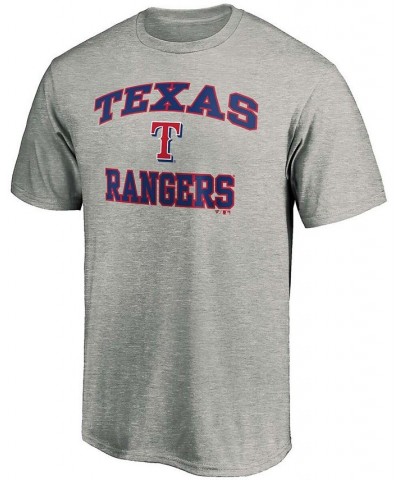 Men's Heathered Gray Texas Rangers Heart Soul T-shirt $17.91 T-Shirts