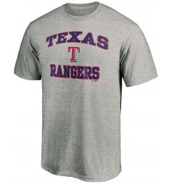 Men's Heathered Gray Texas Rangers Heart Soul T-shirt $17.91 T-Shirts