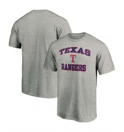 Men's Heathered Gray Texas Rangers Heart Soul T-shirt $17.91 T-Shirts