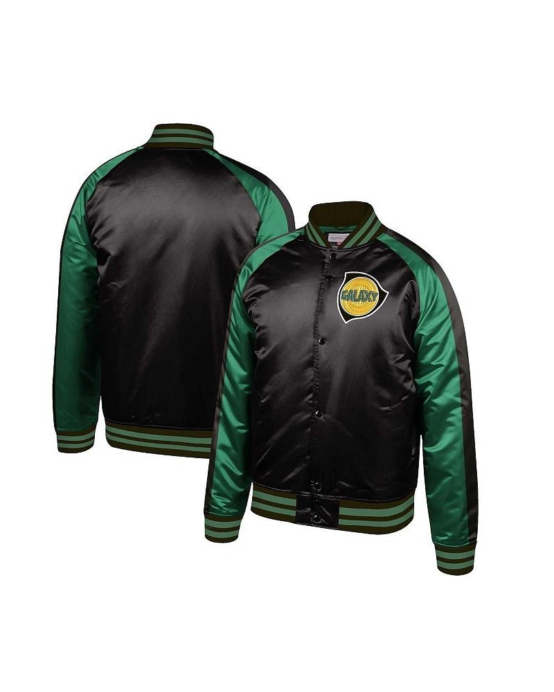 Men's Black LA Galaxy Since '96 Satin Full-Snap Jacket $52.80 Jackets