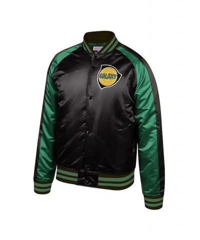 Men's Black LA Galaxy Since '96 Satin Full-Snap Jacket $52.80 Jackets