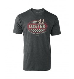 Men's Heathered Charcoal Cole Custer Vintage-Like Rookie T-shirt $14.00 T-Shirts