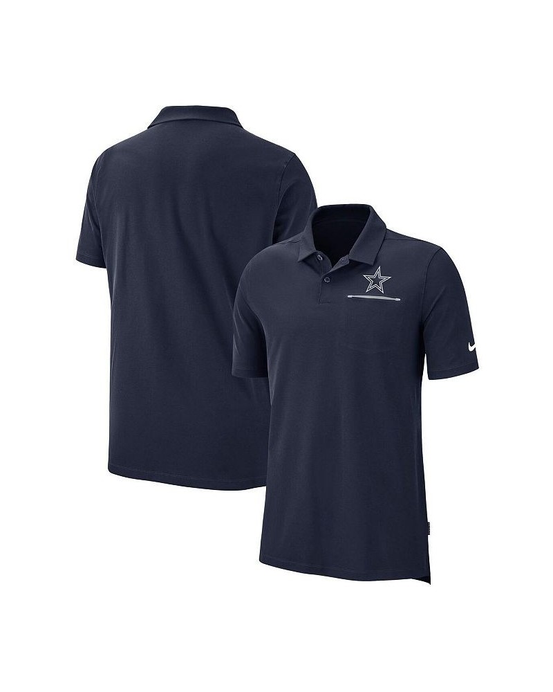 Men's Navy Dallas Cowboys Sideline Elite Performance Polo $41.80 Polo Shirts