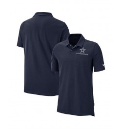 Men's Navy Dallas Cowboys Sideline Elite Performance Polo $41.80 Polo Shirts