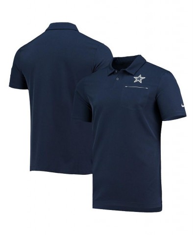 Men's Navy Dallas Cowboys Sideline Elite Performance Polo $41.80 Polo Shirts