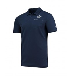 Men's Navy Dallas Cowboys Sideline Elite Performance Polo $41.80 Polo Shirts