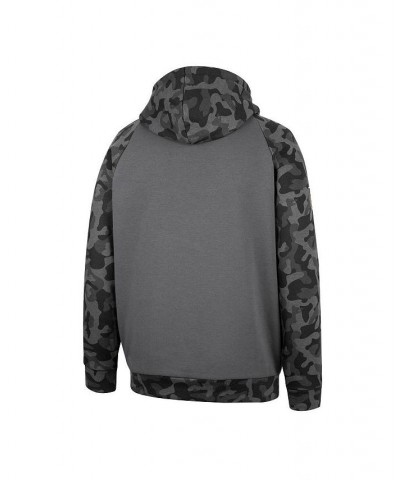 Men's Charcoal Syracuse Orange OHT Military-Inspired Appreciation Camo Stack Raglan Pullover Hoodie $29.90 Sweatshirt