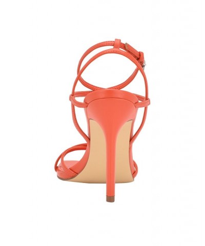 Women's Tegin Strappy Dress High Heel Sandals Orange $41.58 Shoes