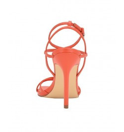 Women's Tegin Strappy Dress High Heel Sandals Orange $41.58 Shoes