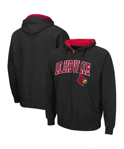 Men's Black Louisville Cardinals Arch and Logo 3.0 Full-Zip Hoodie $28.20 Sweatshirt