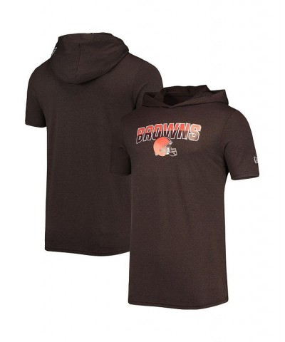 Men's Heathered Brown Cleveland Browns Team Brushed Hoodie T-shirt $23.00 T-Shirts