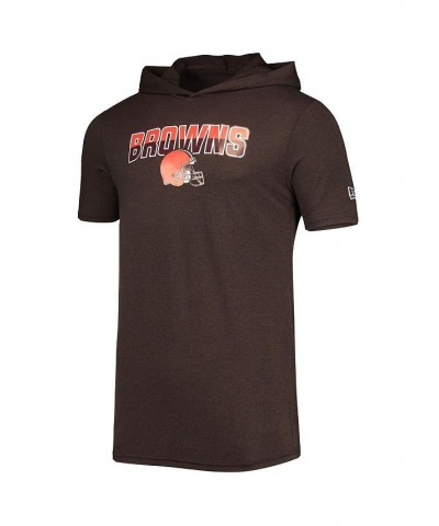 Men's Heathered Brown Cleveland Browns Team Brushed Hoodie T-shirt $23.00 T-Shirts