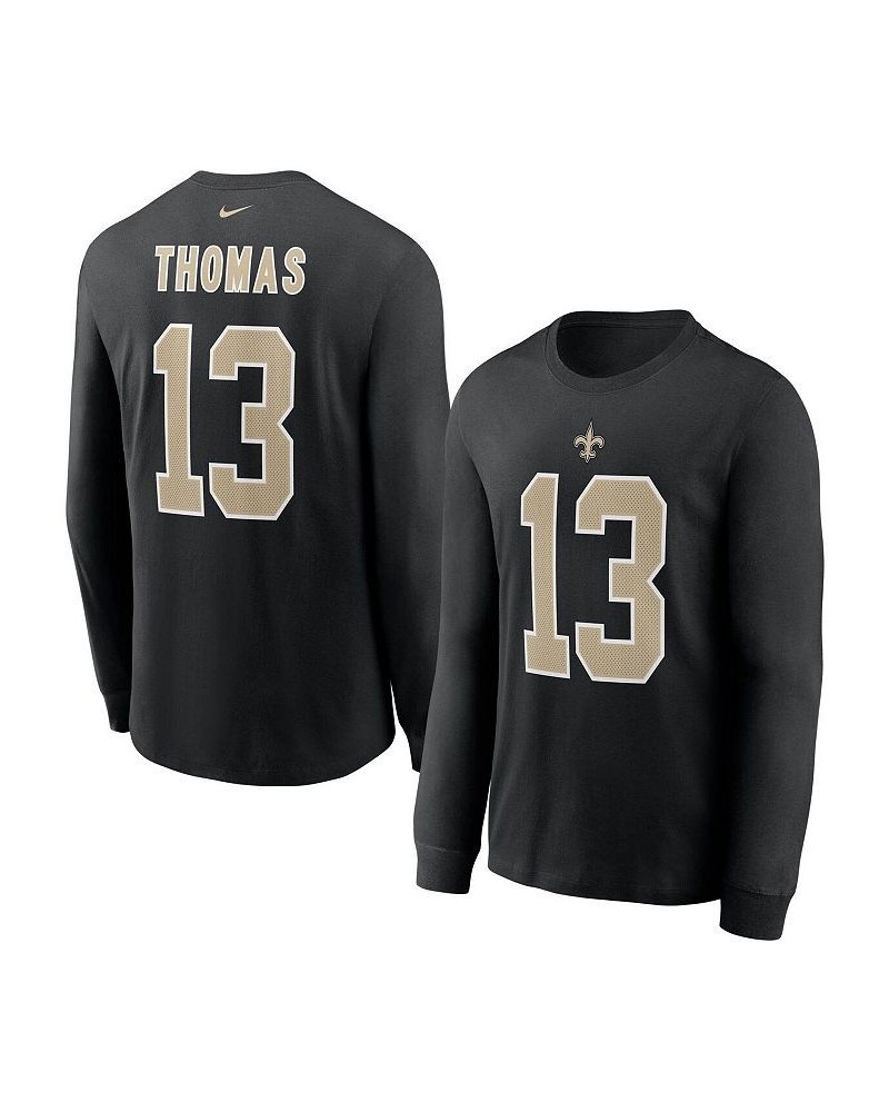 Men's Michael Thomas Black New Orleans Saints Player Name and Number Long Sleeve T-shirt $21.59 T-Shirts