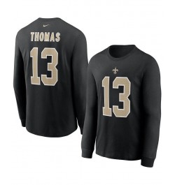 Men's Michael Thomas Black New Orleans Saints Player Name and Number Long Sleeve T-shirt $21.59 T-Shirts