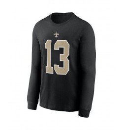 Men's Michael Thomas Black New Orleans Saints Player Name and Number Long Sleeve T-shirt $21.59 T-Shirts