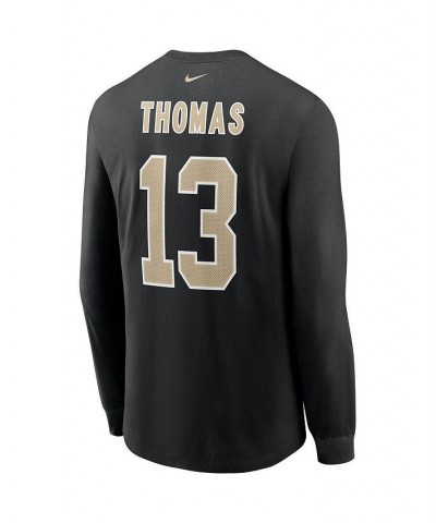 Men's Michael Thomas Black New Orleans Saints Player Name and Number Long Sleeve T-shirt $21.59 T-Shirts