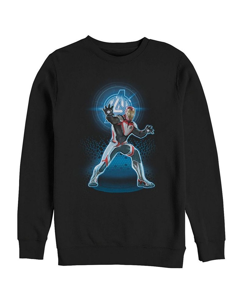 Marvel Men's Avengers Endgame Iron Man Armor Suit, Crewneck Fleece Black $23.10 Sweatshirt