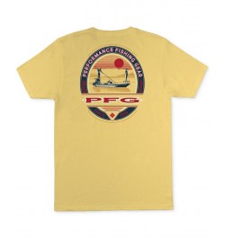 Men's Rhino PFG Fishing Logo Graphic T-Shirt Gold $14.39 T-Shirts