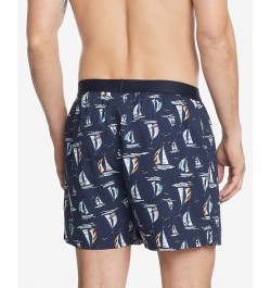 Men's Sailboat-Print Cotton Poplin Boxers PD01 $17.00 Underwear