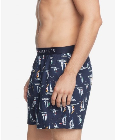 Men's Sailboat-Print Cotton Poplin Boxers PD01 $17.00 Underwear