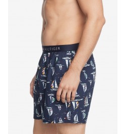 Men's Sailboat-Print Cotton Poplin Boxers PD01 $17.00 Underwear