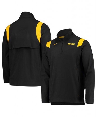 Men's Black Iowa Hawkeyes 2021 Team Coach Quarter-Zip Jacket $32.20 Jackets