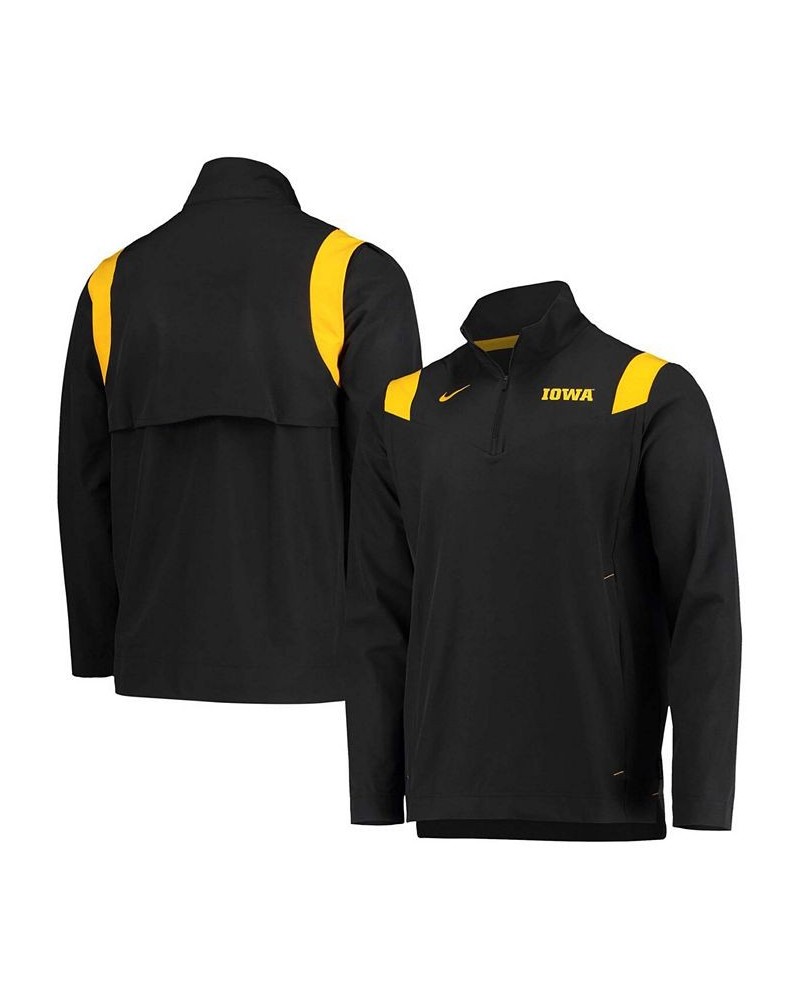 Men's Black Iowa Hawkeyes 2021 Team Coach Quarter-Zip Jacket $32.20 Jackets