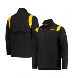 Men's Black Iowa Hawkeyes 2021 Team Coach Quarter-Zip Jacket $32.20 Jackets