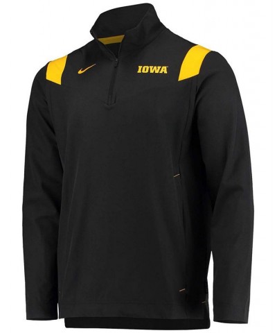 Men's Black Iowa Hawkeyes 2021 Team Coach Quarter-Zip Jacket $32.20 Jackets