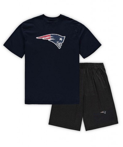 Men's Navy, Heathered Charcoal New England Patriots Big and Tall T-shirt and Shorts Set $36.00 T-Shirts