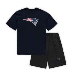 Men's Navy, Heathered Charcoal New England Patriots Big and Tall T-shirt and Shorts Set $36.00 T-Shirts