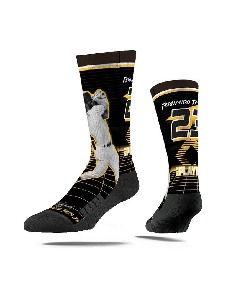 Men's and Women's Fernando Tatis Jr. San Diego Padres Synthwave Premium Full Sub Crew Socks $19.19 Socks