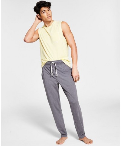 Men's Sunwashed Knit Pajama Tank & Pant Gray $14.32 Suits