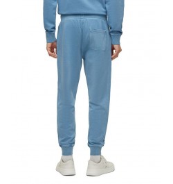 BOSS Men's Relaxed-Fit French-Terry Cotton Tracksuit Bottoms Blue $66.24 Pants