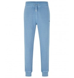 BOSS Men's Relaxed-Fit French-Terry Cotton Tracksuit Bottoms Blue $66.24 Pants