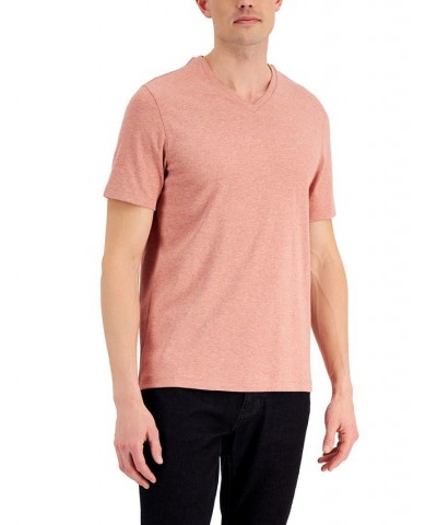 Men's Solid V-Neck T-Shirt Pink $15.64 T-Shirts