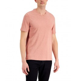 Men's Solid V-Neck T-Shirt Pink $15.64 T-Shirts