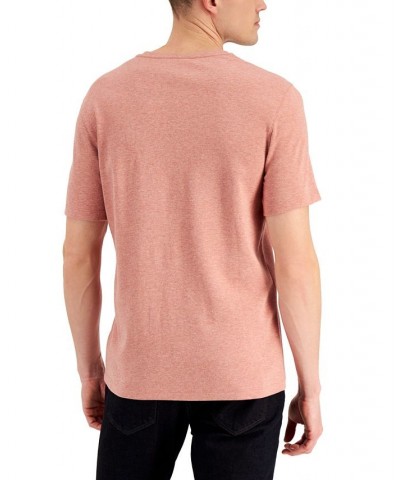 Men's Solid V-Neck T-Shirt Pink $15.64 T-Shirts