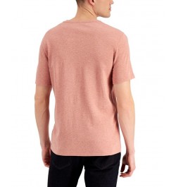 Men's Solid V-Neck T-Shirt Pink $15.64 T-Shirts