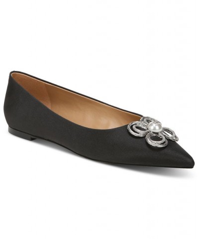 Women's Wanda Tour Pointed-Toe Flats Black $65.60 Shoes