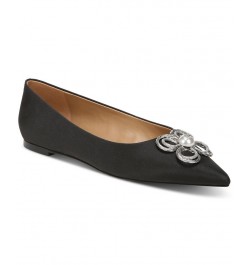 Women's Wanda Tour Pointed-Toe Flats Black $65.60 Shoes