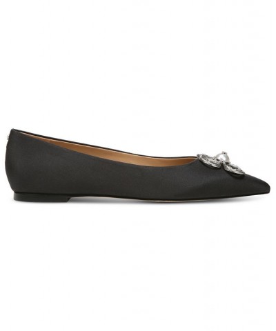 Women's Wanda Tour Pointed-Toe Flats Black $65.60 Shoes