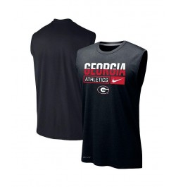 Men's Black Georgia Bulldogs Wordmark Drop Legend Performance Tank Top $25.49 T-Shirts