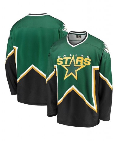 Men's Branded Kelly Green and Black Dallas Stars Premier Breakaway Heritage Blank Jersey $40.66 Jersey