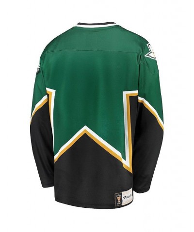 Men's Branded Kelly Green and Black Dallas Stars Premier Breakaway Heritage Blank Jersey $40.66 Jersey