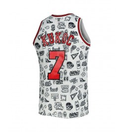 Men's Toni Kukoc White Chicago Bulls 1997-98 Hardwood Classics Doodle Swingman Jersey $57.75 Jersey