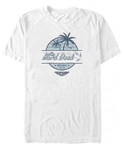 Men's Top Gun Hard Deck Palms Short Sleeve T-shirt White $16.10 T-Shirts