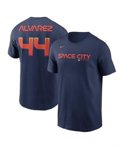 Men's Yordan Alvarez Navy Houston Astros 2022 City Connect Name & Number T-shirt $20.00 T-Shirts