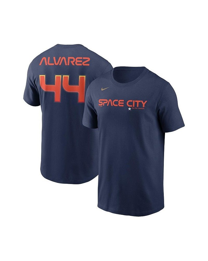 Men's Yordan Alvarez Navy Houston Astros 2022 City Connect Name & Number T-shirt $20.00 T-Shirts